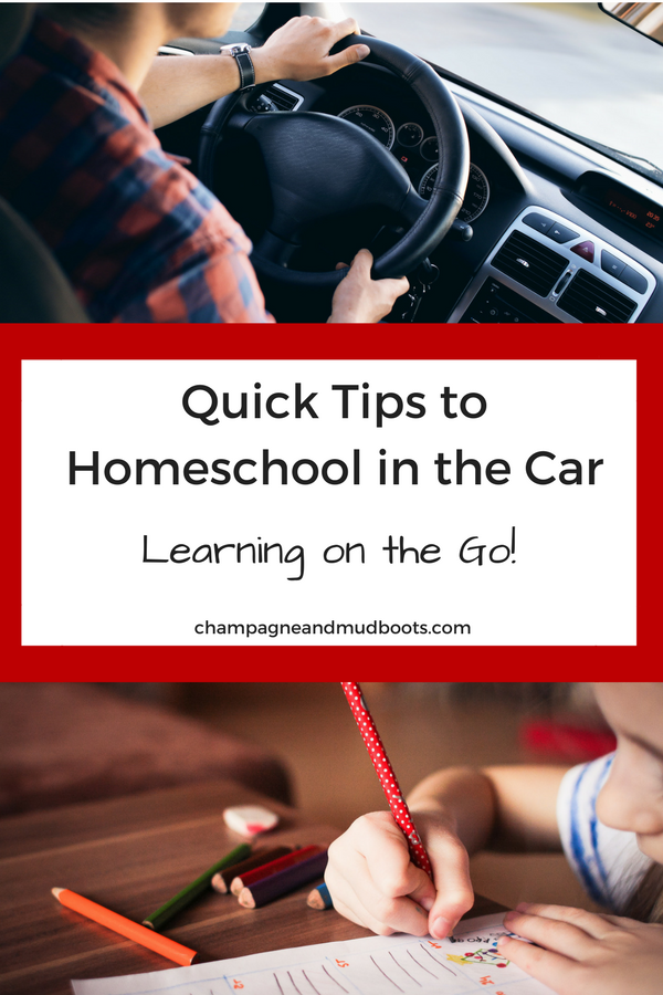 Easy and simple ways to sneak in extra homeschool in the car and gain back some extra learning time during your car commute.