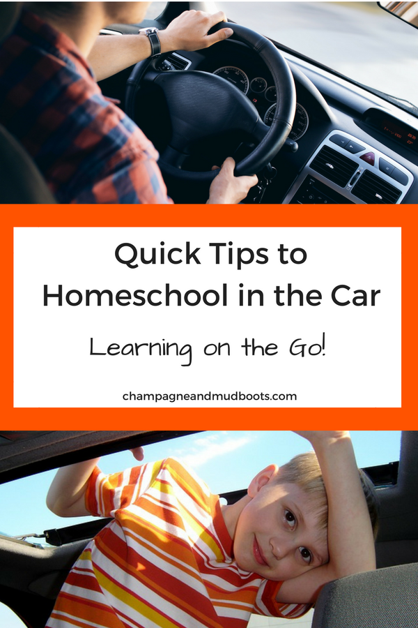 Easy and simple ways to sneak in extra homeschool in the car and gain back some extra learning time during your car commute.
