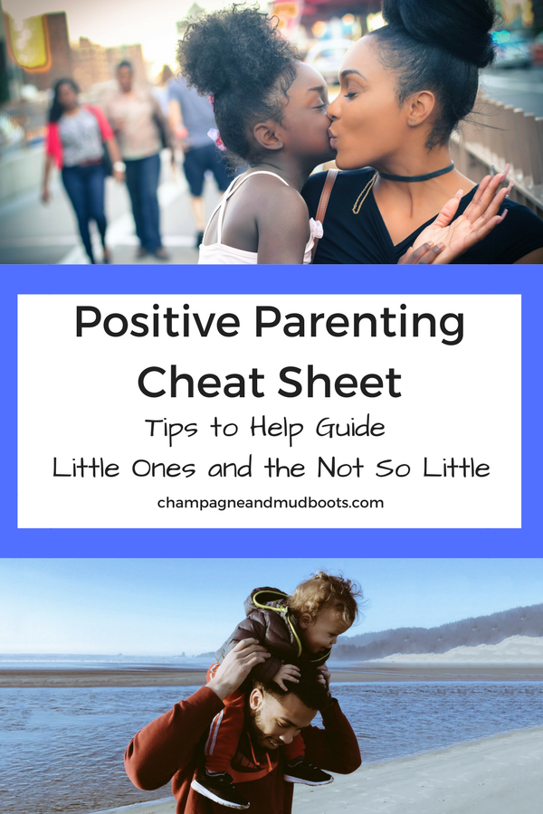 Positive parenting cheat sheet with tips on gentle discipline, building a strong parent child connection and finding more parenting joy.