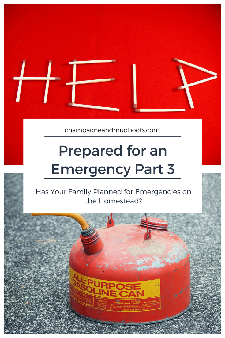 Tips to keep your Homestead Prepared for an Emergency focusing on Electricity and Gas, Weather Emergencies and Drills to Practice Ahead of Time.